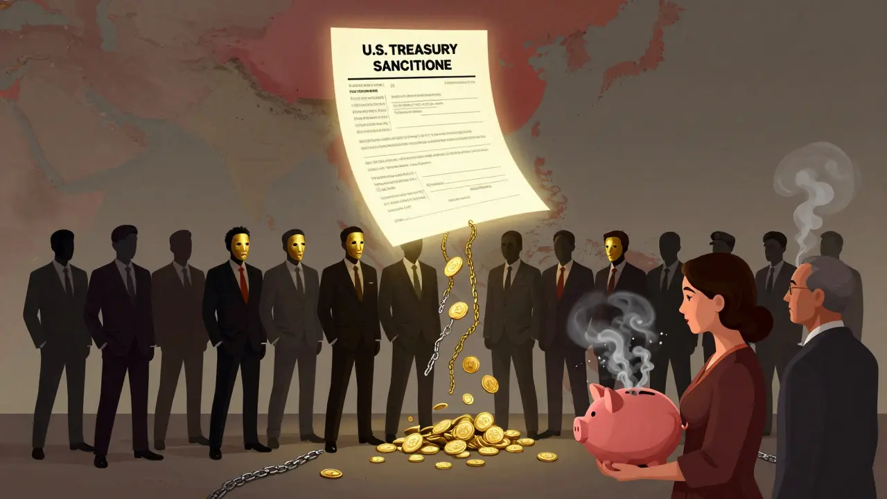 U.S. Treasury sanctions hover over Southeast Asia as corrupt figures lose crypto chains, while victims lose savings.