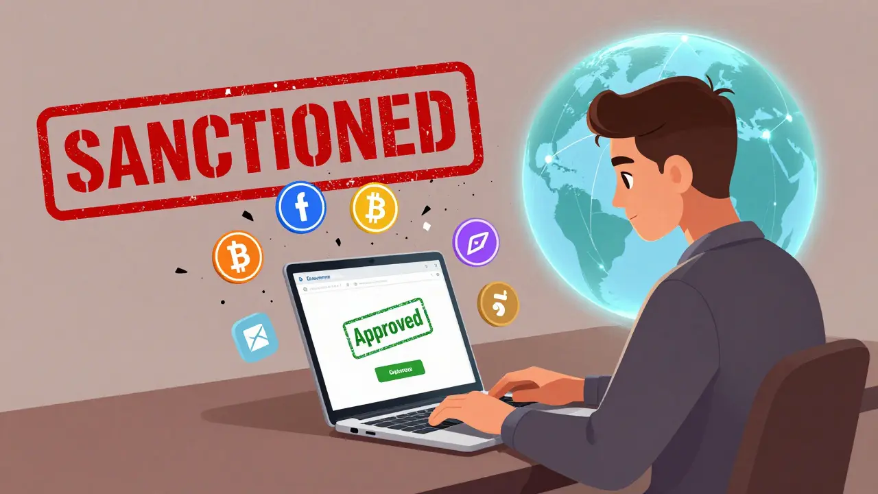 A Syrian student successfully accesses a U.S. crypto exchange, with old sanctions crumbling behind them.