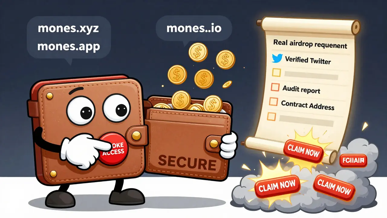 A wallet disconnects from fake scam sites and moves funds to a secure new wallet.