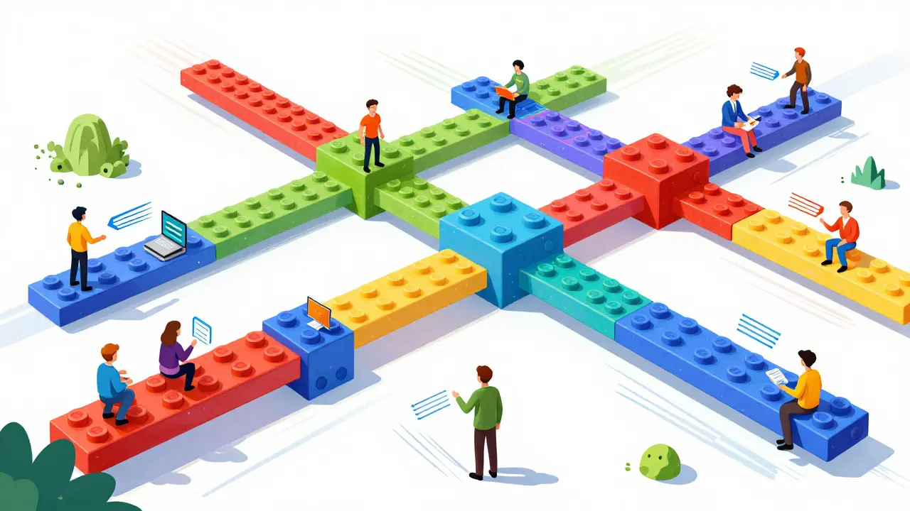 Colorful interconnected modular blockchain network with developers