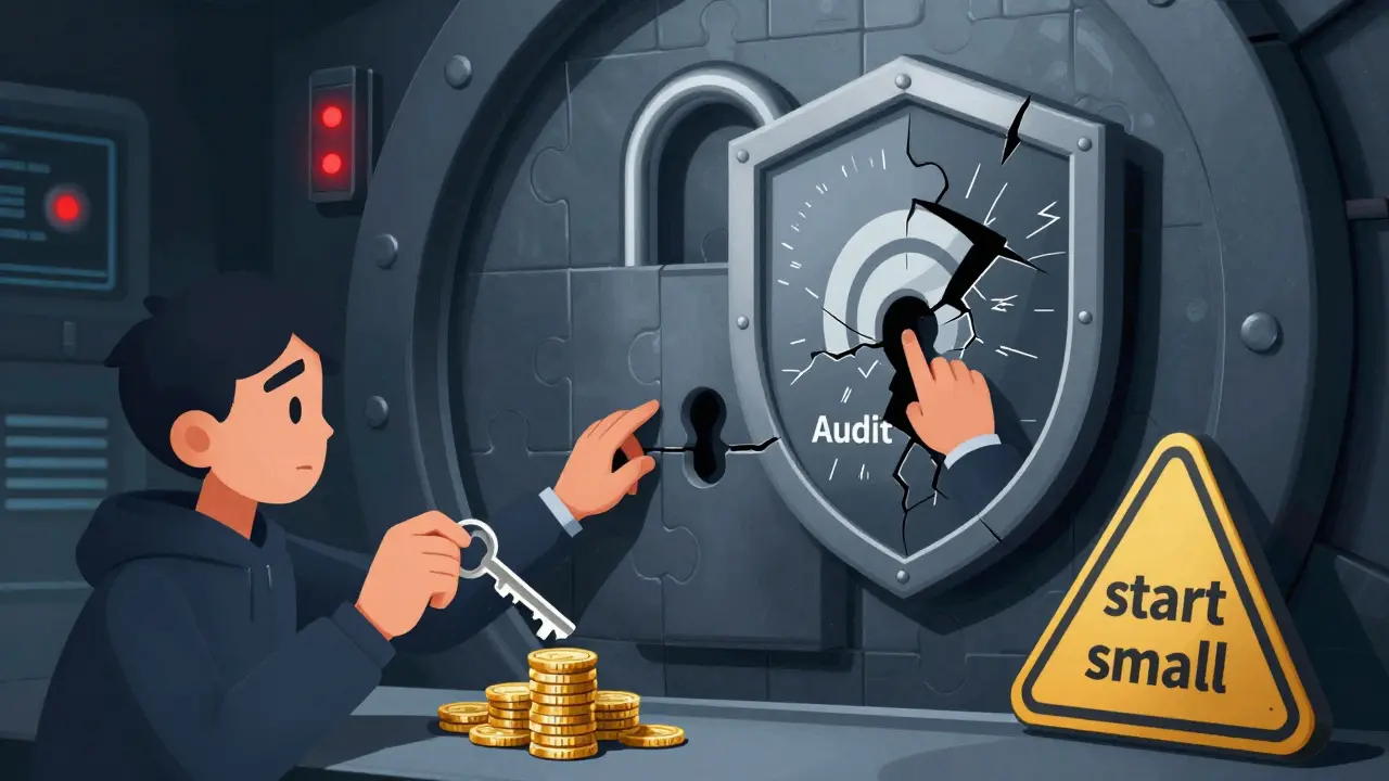 Character testing small amounts against a complex security lock mechanism