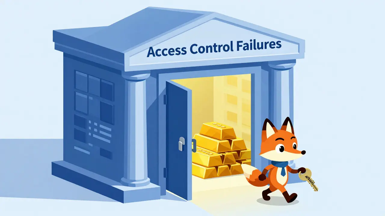 Fox entering an unlocked code-bank door representing access control failure