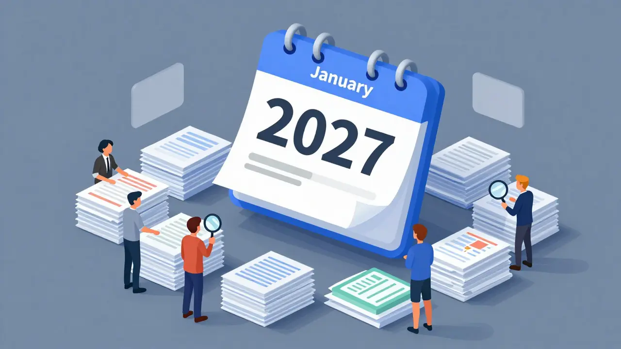 Traders organizing records and preparing for the January 2027 crypto tax deadline