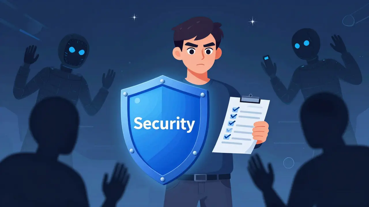 User protecting crypto wallet from phishing scams and hackers