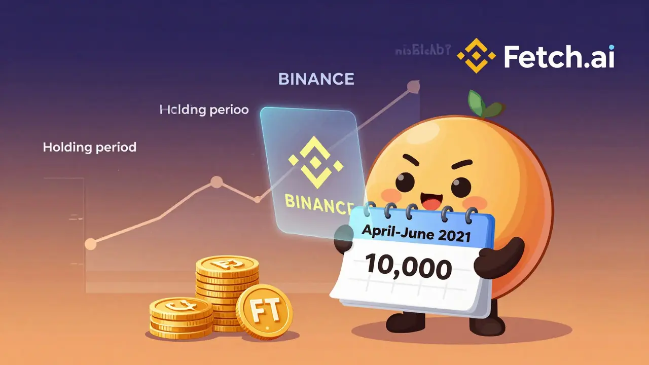 Concept art showing the 2021 FET to MTLX airdrop reward ratio and timeline.