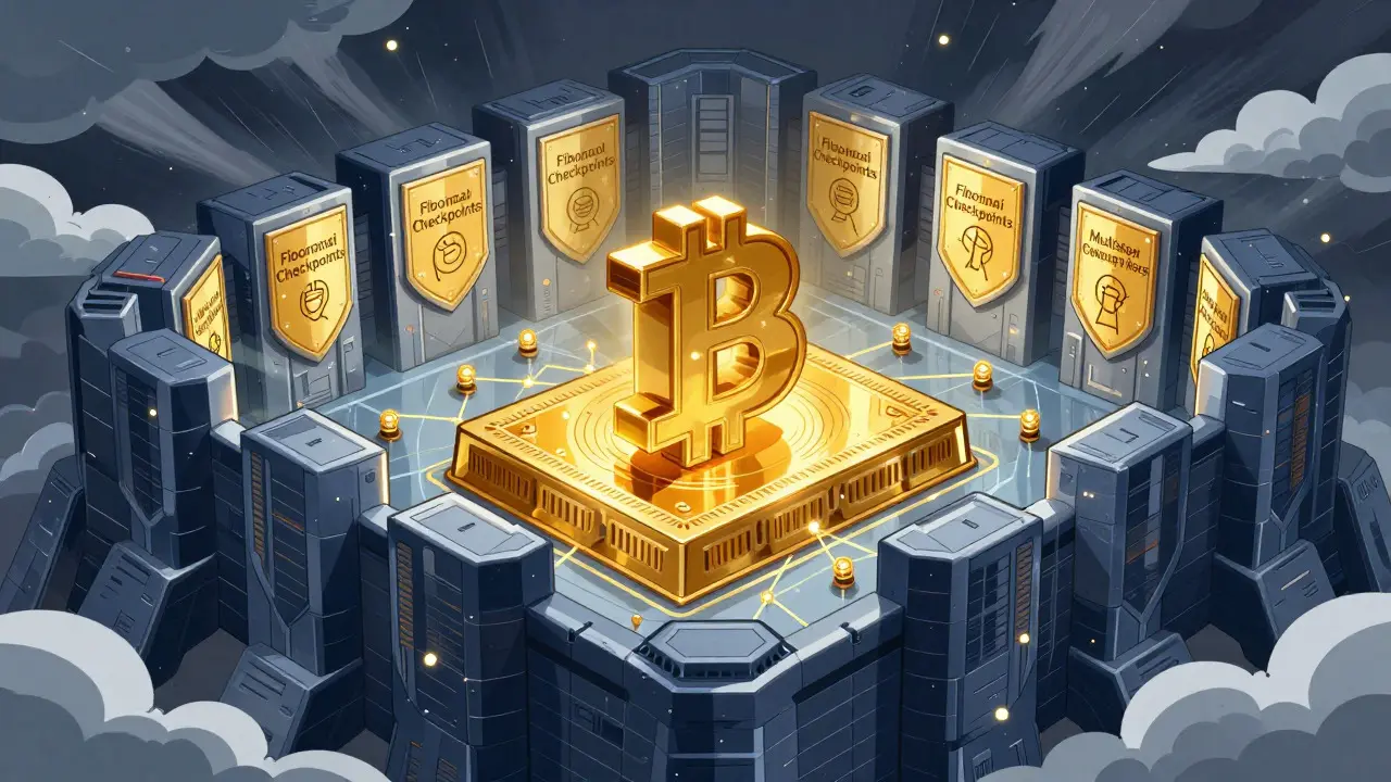 Digital fortress protecting Bitcoin with advanced security layers