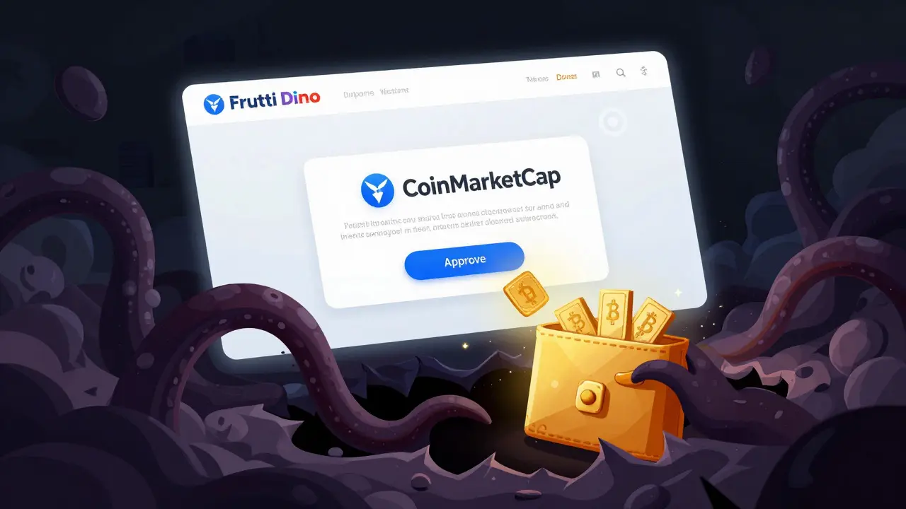 Illustration of a phishing trap stealing crypto assets from a wallet via fake website