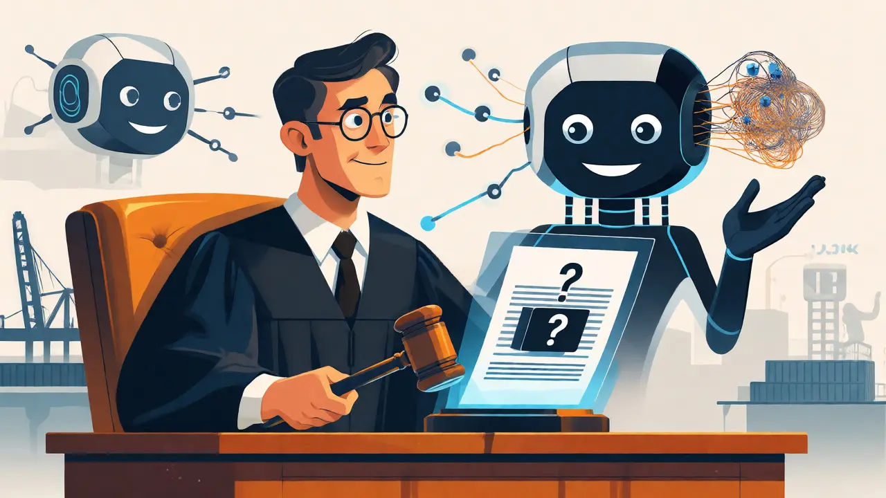 Visual metaphor for the regulatory black box problem in AI contract adoption.